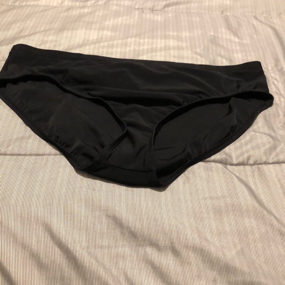 NWT Aqua Green Swimsuit Bottom. Black , Size XL 16/18